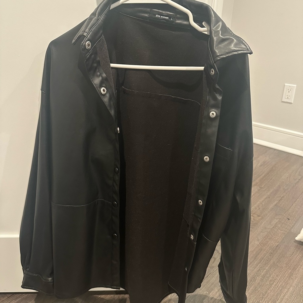 Women’s Black Faux Leather Jacket